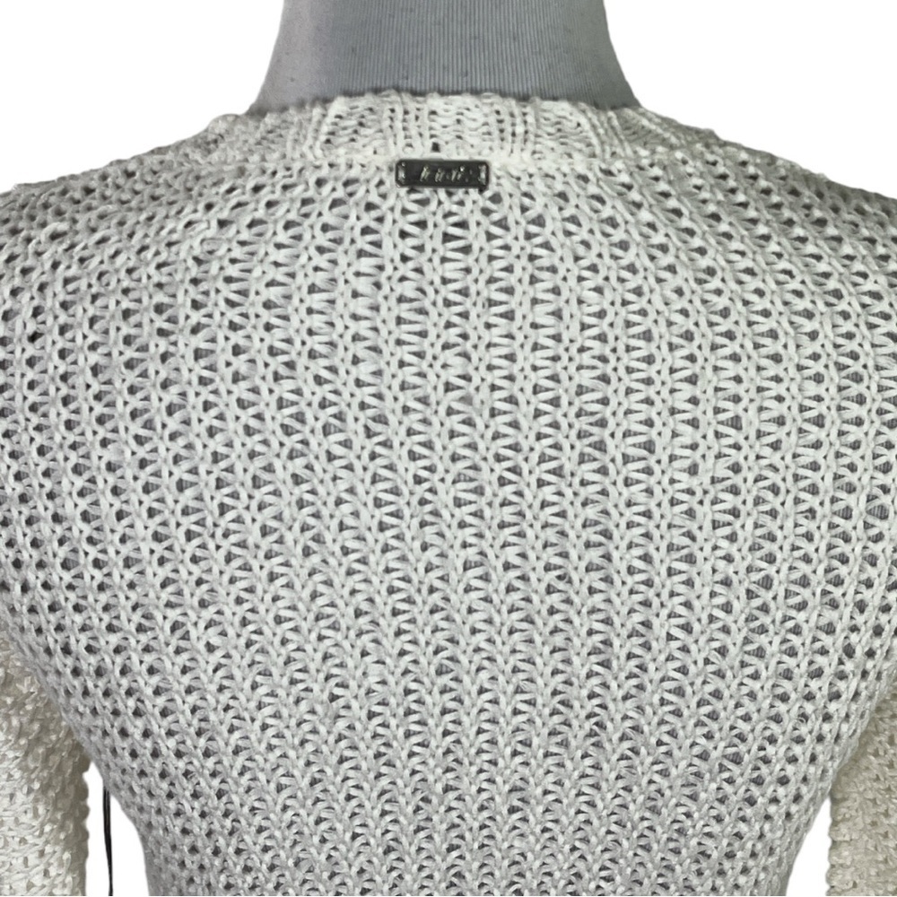 NWT JoFit Stay Inn Sweater size Small in White Asymmetrical Long Hem - Picture 6 of 10